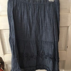Blue chambray skirt size medium.